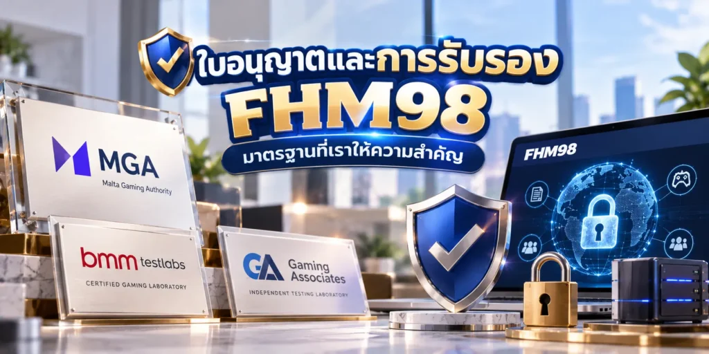 ใบอนุญาตและการรับรอง FHM98 มาตรฐานที่เราให้ความสำคัญ